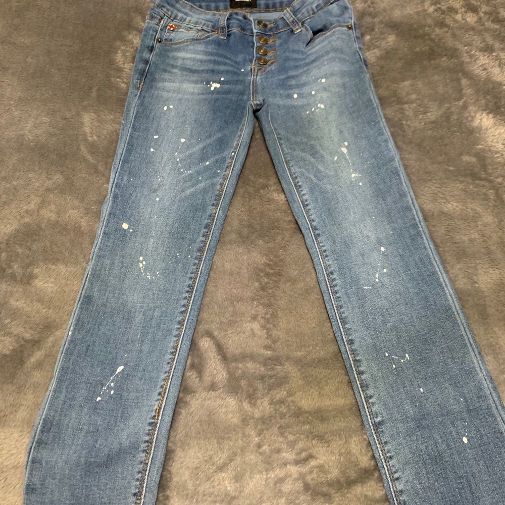 Girls Hudson paint splatter jeans